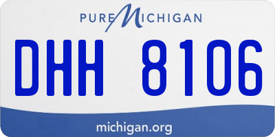 MI license plate DHH8106