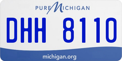 MI license plate DHH8110