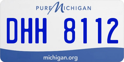 MI license plate DHH8112