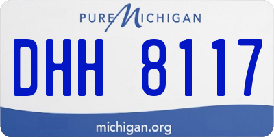 MI license plate DHH8117