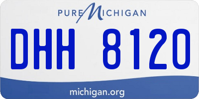 MI license plate DHH8120