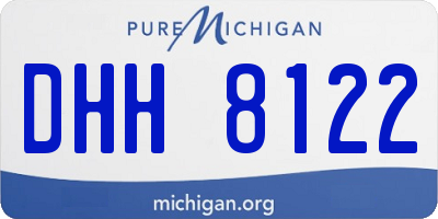 MI license plate DHH8122