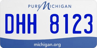 MI license plate DHH8123