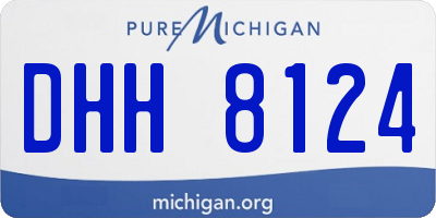 MI license plate DHH8124