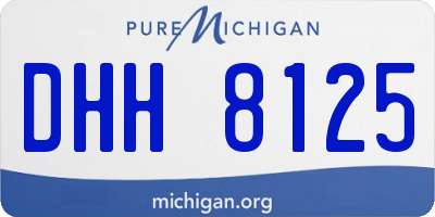 MI license plate DHH8125