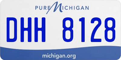 MI license plate DHH8128