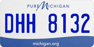 MI license plate DHH8132