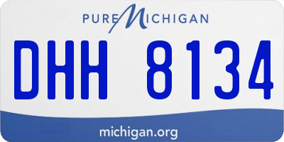 MI license plate DHH8134