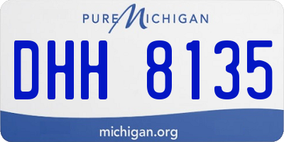 MI license plate DHH8135