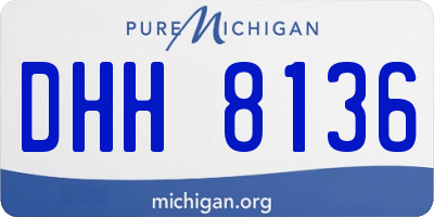 MI license plate DHH8136