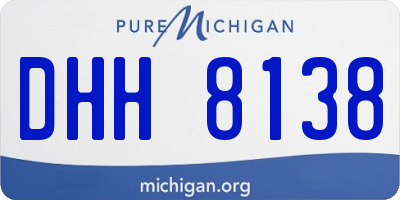 MI license plate DHH8138