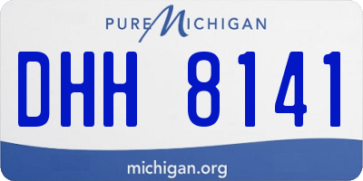 MI license plate DHH8141