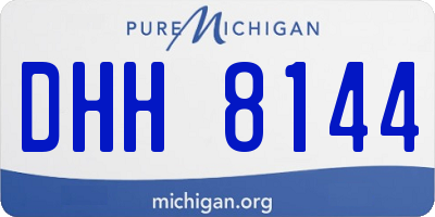 MI license plate DHH8144