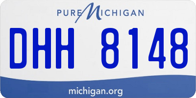 MI license plate DHH8148