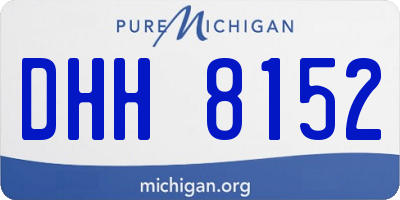 MI license plate DHH8152