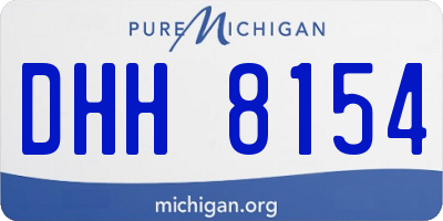 MI license plate DHH8154