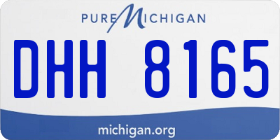 MI license plate DHH8165