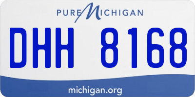 MI license plate DHH8168