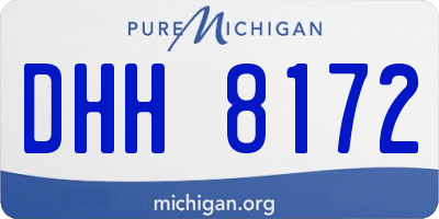 MI license plate DHH8172