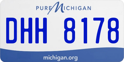 MI license plate DHH8178