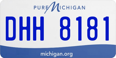 MI license plate DHH8181