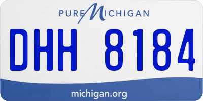 MI license plate DHH8184