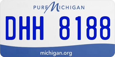 MI license plate DHH8188