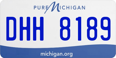 MI license plate DHH8189