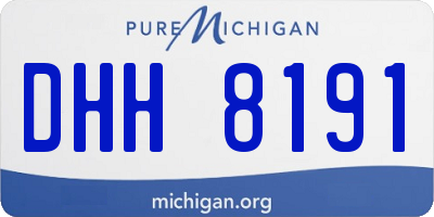 MI license plate DHH8191