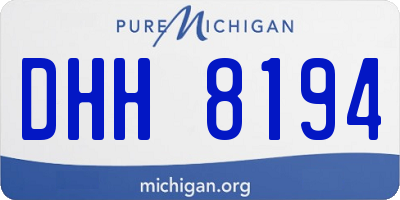MI license plate DHH8194