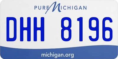 MI license plate DHH8196