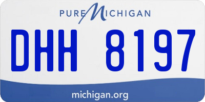 MI license plate DHH8197