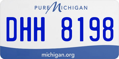 MI license plate DHH8198