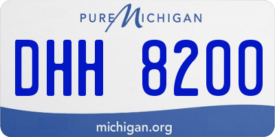 MI license plate DHH8200
