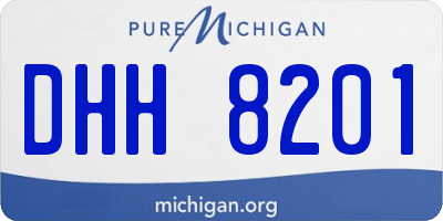 MI license plate DHH8201