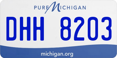 MI license plate DHH8203