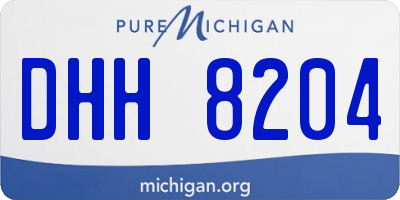 MI license plate DHH8204