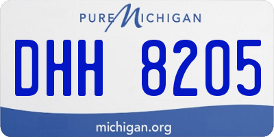 MI license plate DHH8205