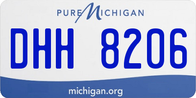 MI license plate DHH8206