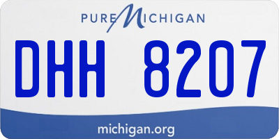 MI license plate DHH8207