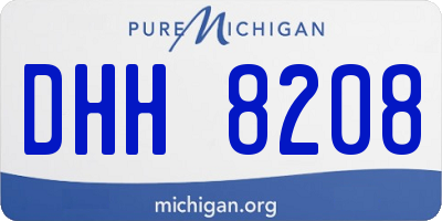 MI license plate DHH8208