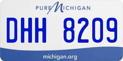 MI license plate DHH8209