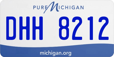 MI license plate DHH8212