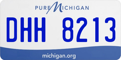 MI license plate DHH8213