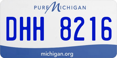 MI license plate DHH8216
