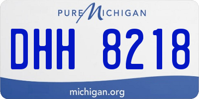 MI license plate DHH8218