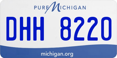 MI license plate DHH8220