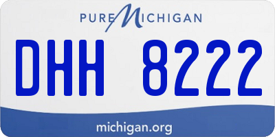 MI license plate DHH8222