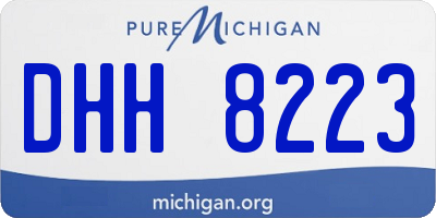 MI license plate DHH8223
