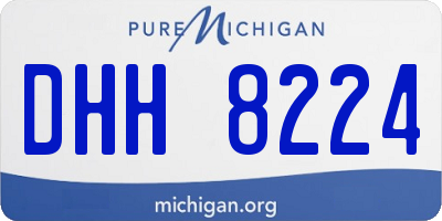 MI license plate DHH8224